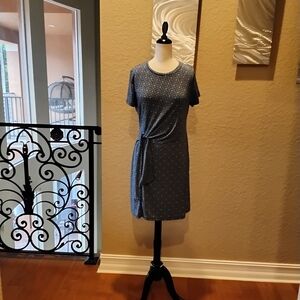 Michael Kors Navy Blue Mini Dress with White Dots